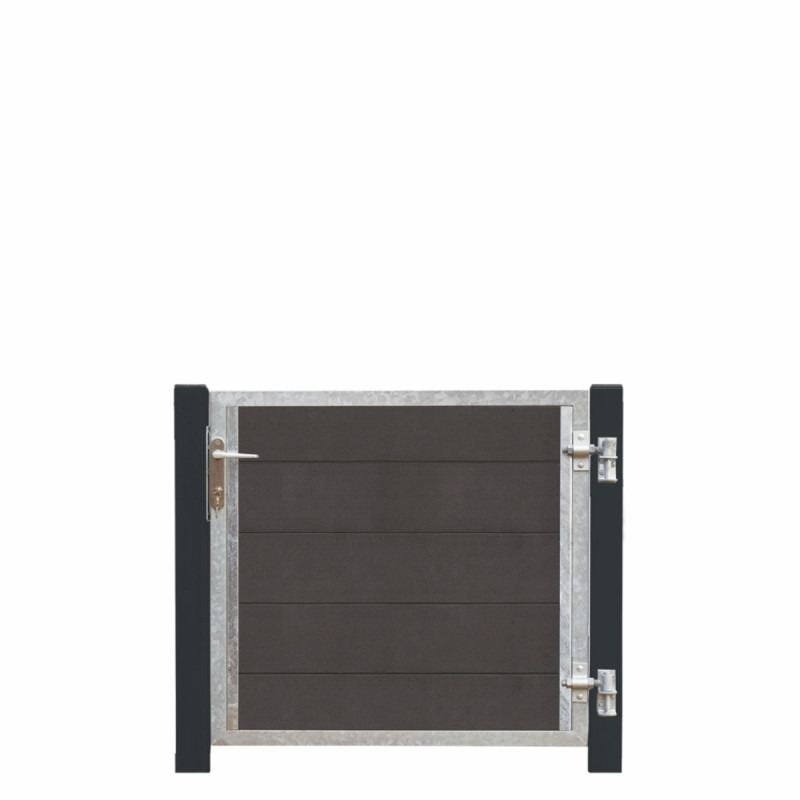 Plus Futura Kompositlåge Hi 99ã 91 Cm   16 Cm Gråsorte Stålstolper 17566-21