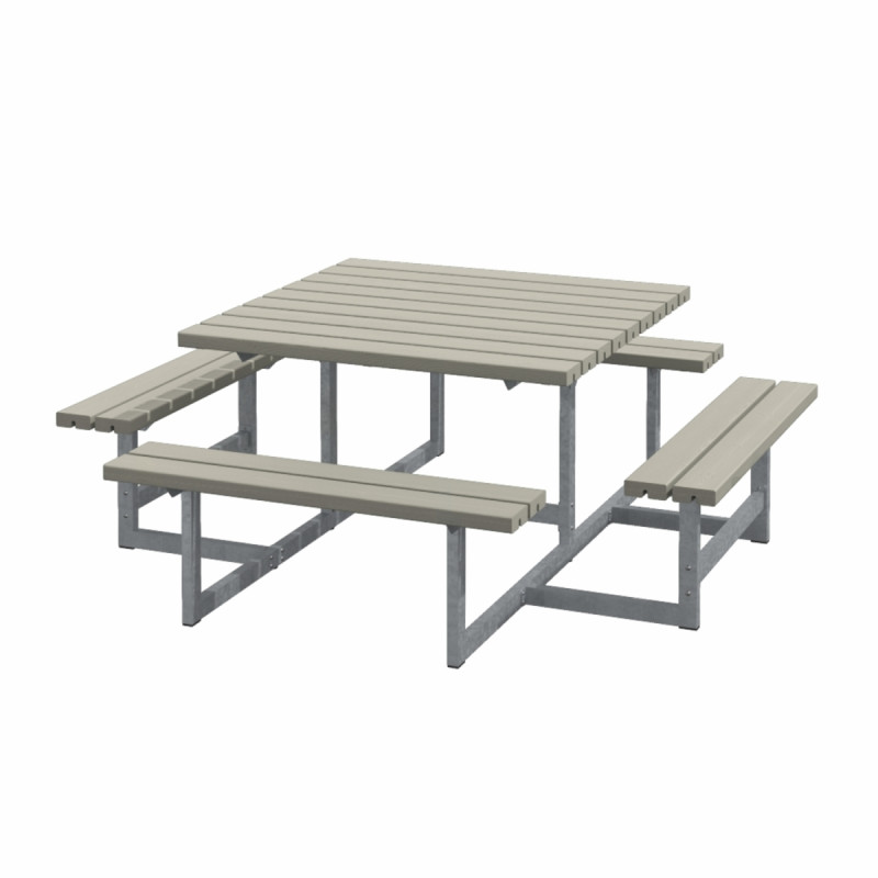 Plus Picnic Bord Bænkesæt 200 Cm Gråbrun 188810-18