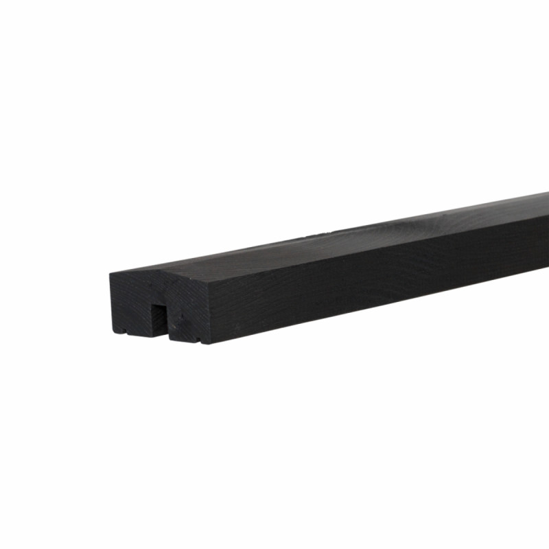 Plus Plank Løsdel Til Plankeværk Mellemtopafslutning 34x68mm X174cm Sortgrundet 17769-15