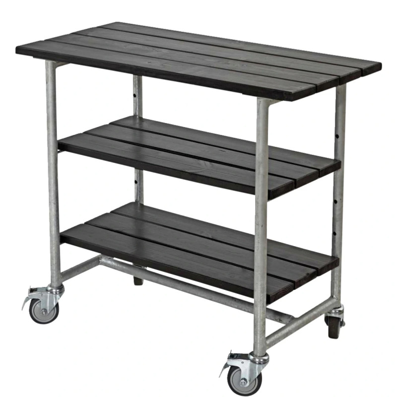 Plus Urban Picnic Grillbord     Hylder Og Hjul Sort 179541-15