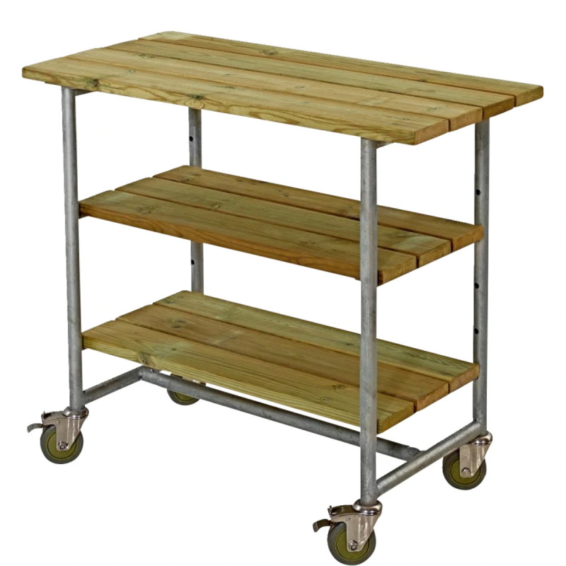 Plus Urban Picnic Grillbord     Hylder Og Hjul Trykimprægneret 179541-