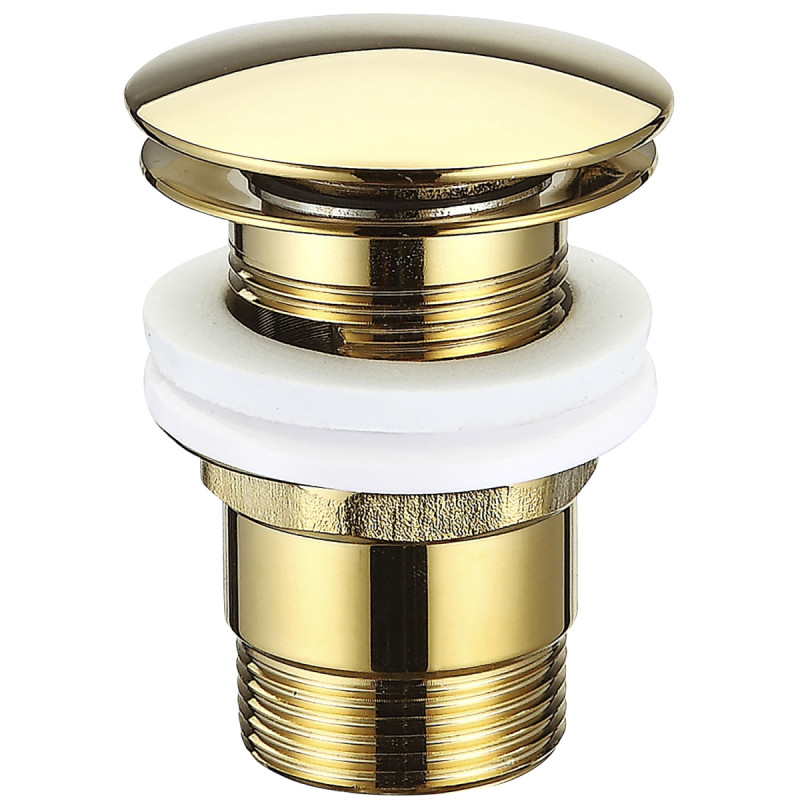 Push Pop-up Bundventil ø66 Med Overløb  Gold