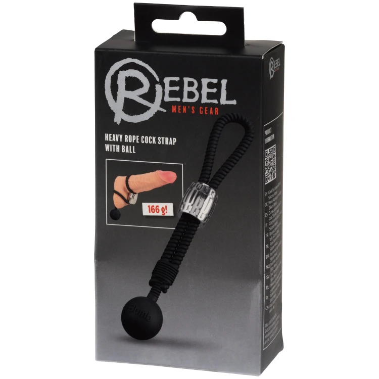 Rebel Heavy Rope Cock Strap With Balls