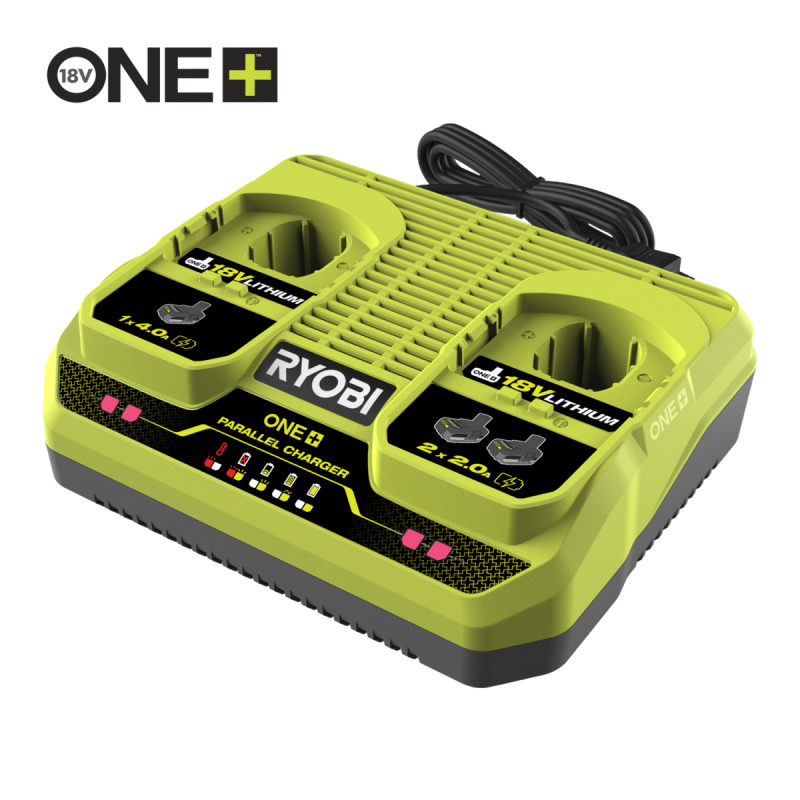Ryobi Dobbelt Hurtiglader Til One  Batterier Rc18240