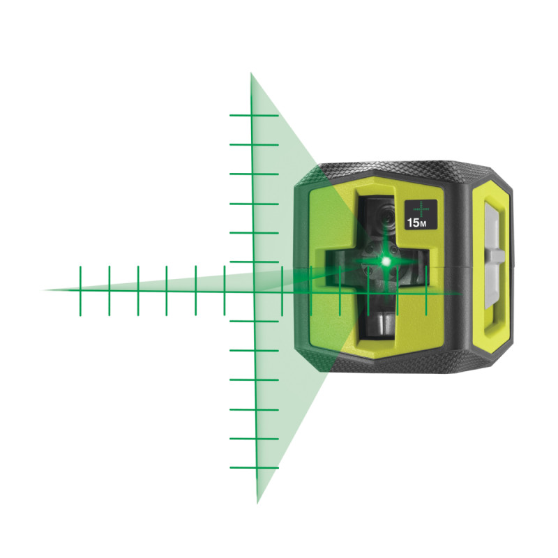 Ryobi Grøn Linjelaser Med Referencepunkter Rbcllg2