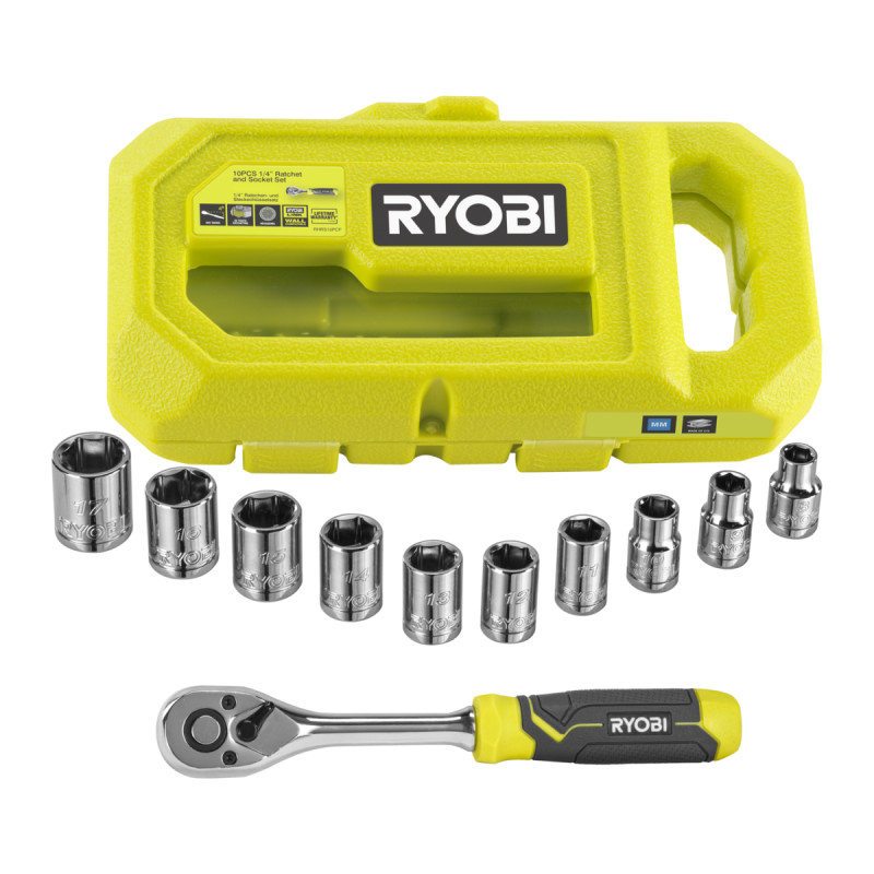 Ryobi Topnøglesæt  Rhrs10pc
