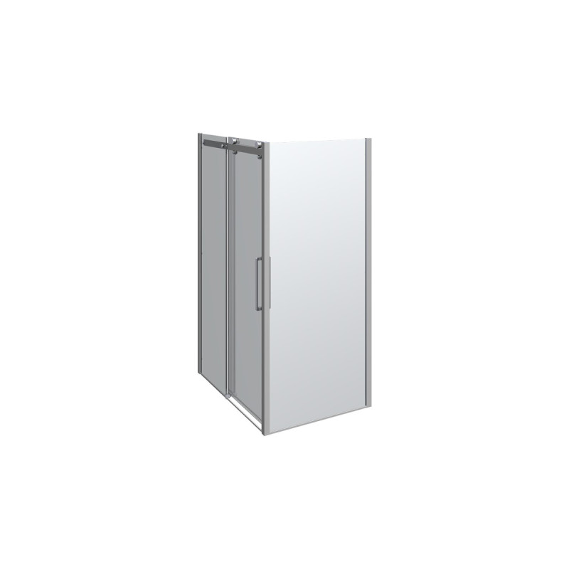Scanbad Skydedør     Sidepanel Deluxe 1200 900mm Krom Klar