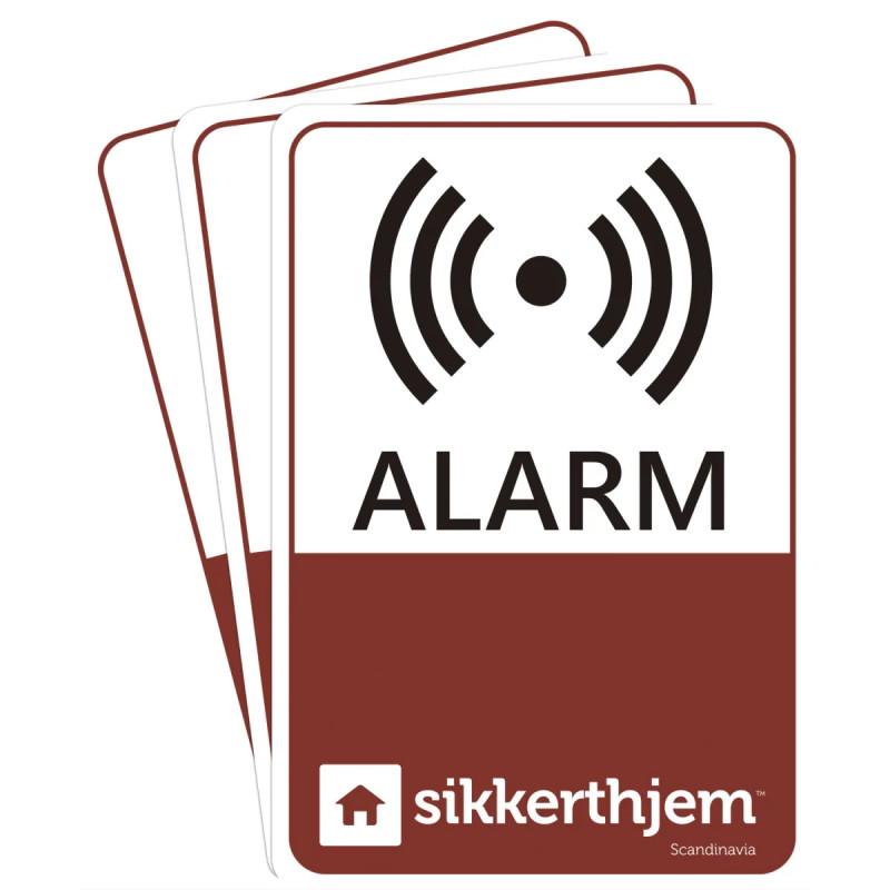 Sikkerthjem Mærkater   -pak  Præventive Alarmmærkater Dobbeltsidede Og Vejrresistent