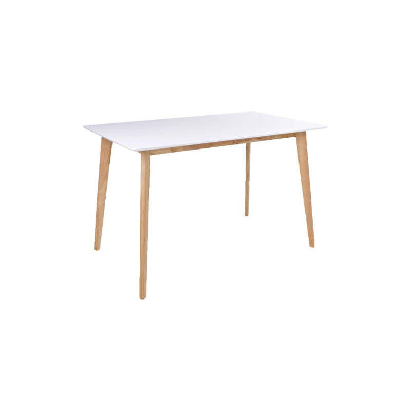Spisebord   Hvid Og Natur 120x70xh75 Cm 2201030