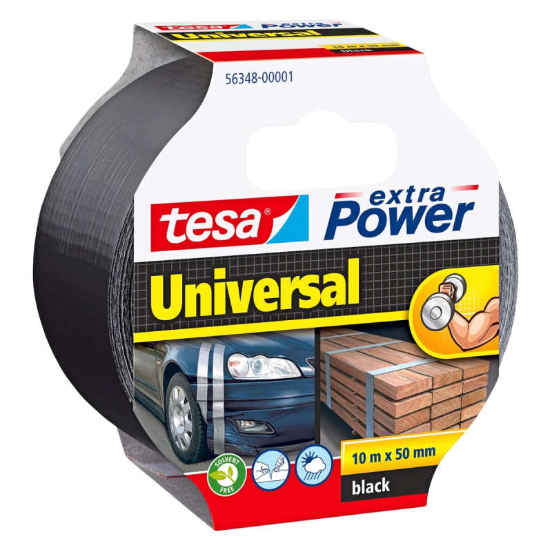 Tesa Extra Power Universal 10 Meter   50 Mm Black
