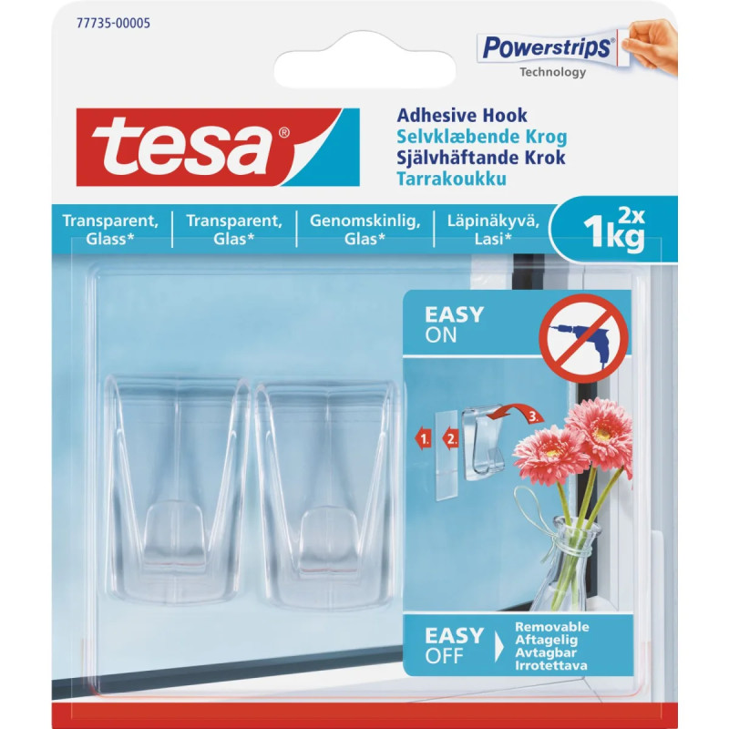 Tesa Klæbekrog Til Transparente Overflader Og Glas    Kg    Stk
