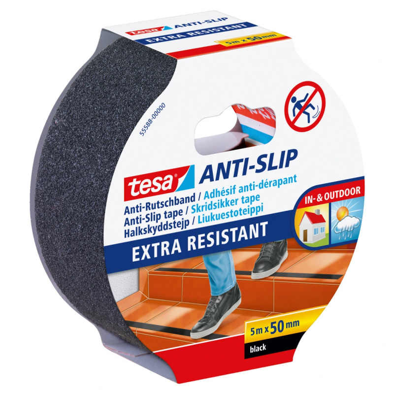 Tesa Tape Skridsikker Sort