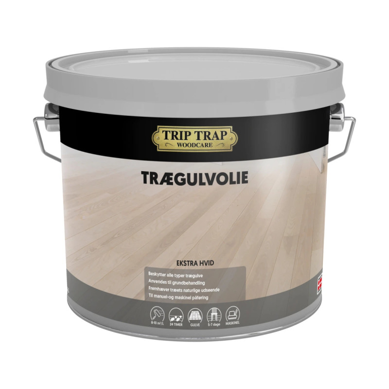 Trip Trap Trægulvolie Ekstra Hvid   5lt