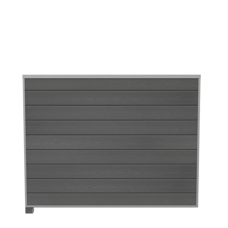 Wimex Fag Glyngøre Superb T140  -profil Wpc Grå Galv  Stolpe  -skinne 1400   1893 Mm