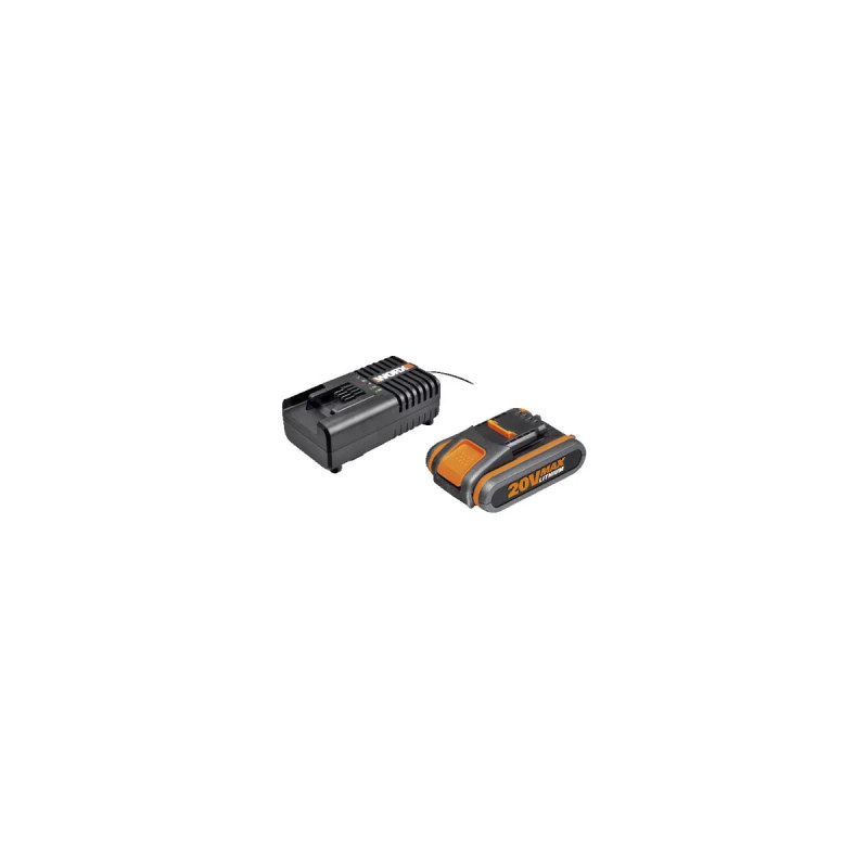 Worx Batteri Sæt 20v   0ah 2a Lader 60 Min